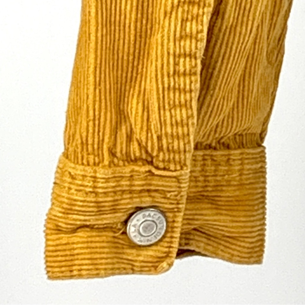Pac Sun Los Angeles Gold Yellow Corduroy Cropped Long Sleeve Jacket size X-Small - Picture 14 of 15
